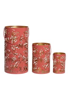 Beauty Home ΜΕΤΑΛΛΙΚΑ ΦΑΝΑΡΙΑ ΚΟΡΑΛΙ ΣΕΤ 3 ΤΜΧ