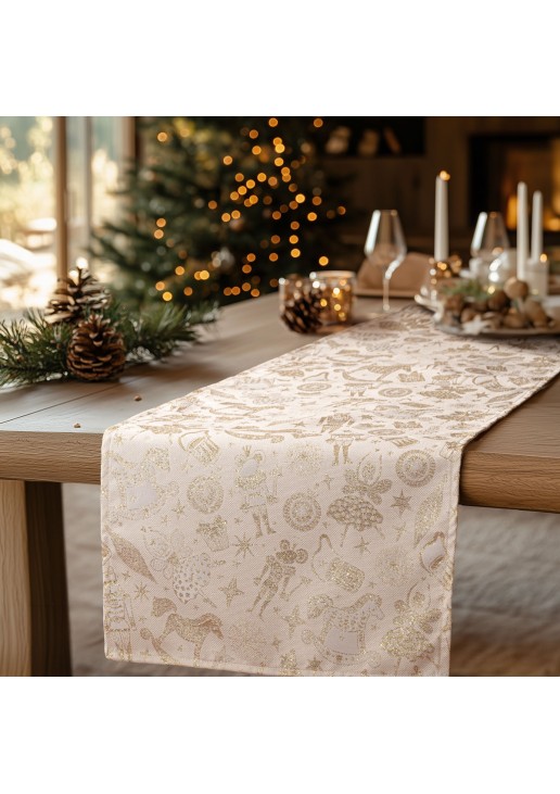 Beauty Home ΡΑΝΝΕΡ ΖΑΚΑΡ ΚΑΡΥΟΘΡΑΥΣΤΗΣ ΜΕ ΧΡΥΣΟ ΛΟΥΡΕΞ 40 cm x 2,5 m
