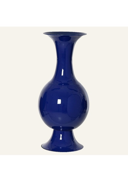 Beauty Home Μεταλλικό Βάζο Μπλε 25 x 56 cm