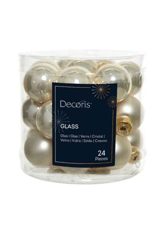 Beauty Home ΓΥΑΛΙΝΕΣ ΜΠΑΛΕΣ ΣΑΜΠΑΝΙ 2,5 CM 24 ΤΜΧ