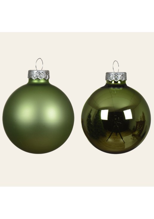 Beauty Home ΓΥΑΛΙΝΕΣ ΜΠΑΛΕΣ ΛΑΔΙ 8 CM ΣΕΤ 8 ΤΜΧ