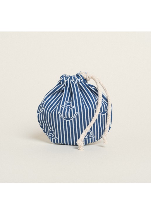 Beauty Home ΠΟΥΓΚΙ ΟΒΑΛ ΜΕ ΚΟΡΔΟΝΙ 13 x 14 cm ΑΓΚΥΡΑ ΡΙΓΕ ΜΠΛΕ