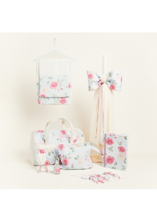 Beauty Home ΣΕΤ ΒΑΠΤΙΣΗΣ ΤΡΙΑΝΤΑΦΥΛΛΑ ΓΑΛΑΖΙΟ ΦΟΝΤΟ