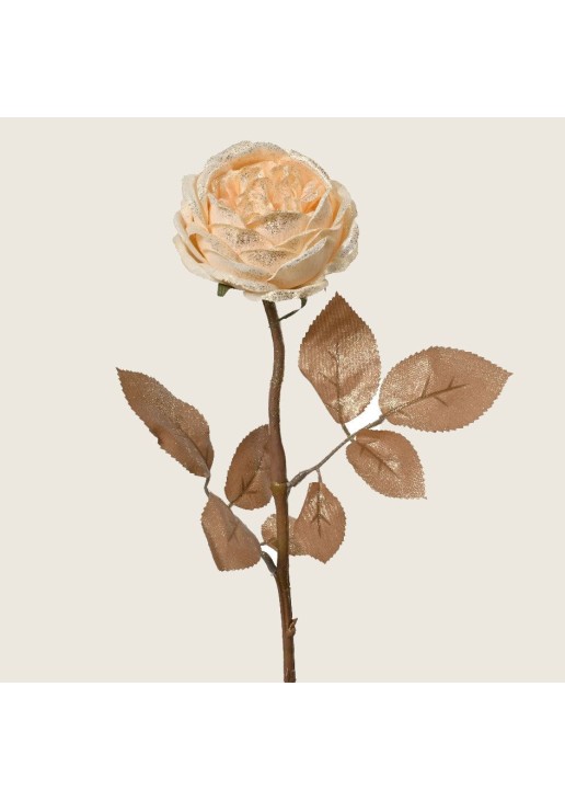 Beauty Home ΤΡΙΑΝΤΑΦΥΛΛΟ ΕΚΡΟΥ ΜΕ ΧΡΥΣΟ ΓΚΛΙΤΕΡ 57 cm