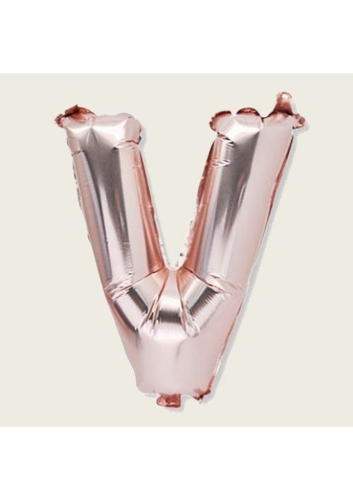 Beauty Home ΜΠΑΛΟΝΙ ΓΡΑΜΜΑ “V” 36cm ΡΟΖ ΧΡΥΣΟ