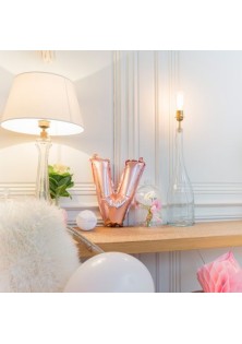 Beauty Home ΜΠΑΛΟΝΙ ΓΡΑΜΜΑ “V” 36cm ΡΟΖ ΧΡΥΣΟ