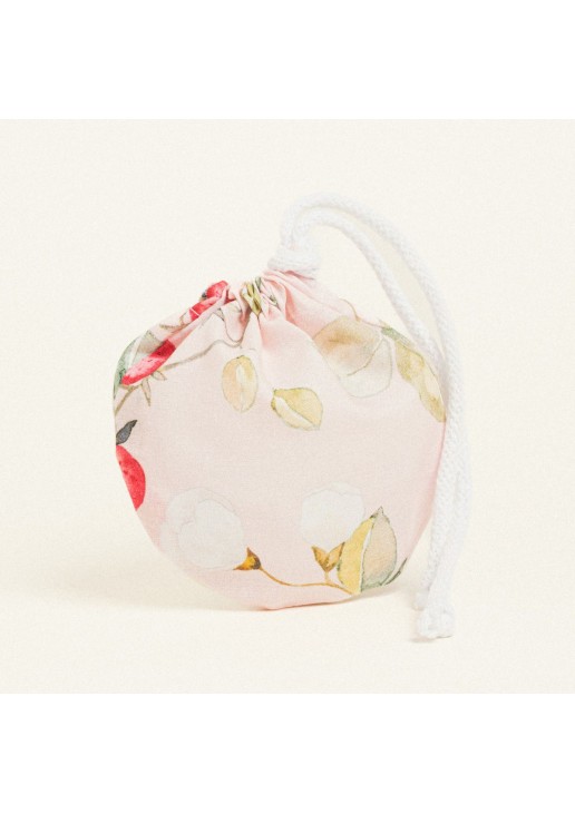 Beauty Home ΠΟΥΓΚΙ ΟΒΑΛ ΜΕ ΚΟΡΔΟΝΙ 13 x 14 cm ΠΟΠΛΙΝΑ ΦΡΑΟΥΛΕΣ ΚΑΙ ΑΝΘΗ