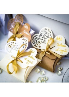 Beauty Home 10 ΧΑΡΤΙΝΑ ΙΒΟΥΑΡ ΚΟΥΤΑΚΙΑ ΜΕ ΣΑΤΕΝ ΚΟΡΔΕΛΑ 10×7,5×2,5cm