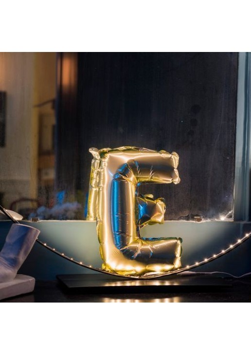 Beauty Home ΜΠΑΛΟΝΙ ΓΡΑΜΜΑ “E” 36cm ΧΡΥΣΟ