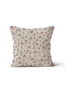 Beauty Home ΜΑΞΙΛΑΡΟΘΗΚΗ DOGS LIFE 40 x 40 cm ΘΗΚΗ