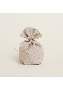 Beauty Home ΠΟΥΓΚΙ ΜΕ ΒΑΣΗ 8 x 12 cm ΜΠΕΖ ΧΡΥΣΟ LUREX
