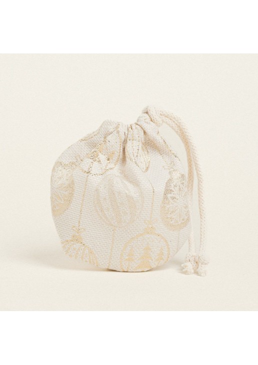 Beauty Home ΠΟΥΓΚΙ ΟΒΑΛ ΜΕ ΚΟΡΔΟΝΙ 13 x 14 cm ΖΑΚΑΡ ΧΡΙΣΤΟΥΓΕΝΝΙΑΤΙΚΕΣ ΜΠΑΛΕΣ