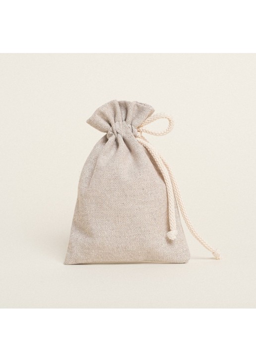 Beauty Home ΠΟΥΓΚΙ ΜΕ ΚΟΡΔΟΝΙ 12 x 17 cm ΜΠΕΖ ΧΡΥΣΟ LUREX