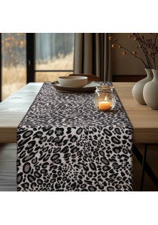 Beauty Home ΡΑΝΝΕΡ ΖΑΚΑΡ ΜΕ ΣΕΝΙΛ ΑΣΠΡΟ ΜΑΥΡΟ ΛΕΟΠΑΡ 32 cm x 1,5 m