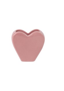 Beauty Home Κεραμικό Βάζο Καρδιά Ροζ 8,5 x 8,5 x 3,4 CM