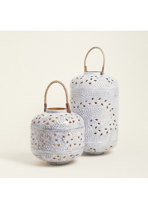 Beauty Home ΦΑΝΑΡΙ ΜΕΤΑΛΙΚΟ ΓΚΡΙ 51 x 28 cm