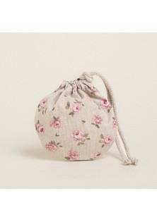 Beauty Home ΠΟΥΓΚΙ ΟΒΑΛ ΜΕ ΚΟΡΔΟΝΙ 13 x 14 cm ΜΙΝΙ ΦΛΟΡΑΛ ΜΠΕΖ