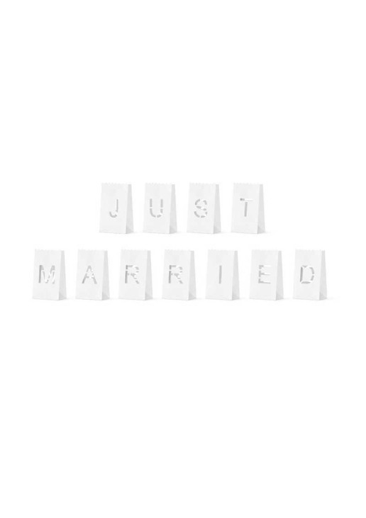 Beauty Home XΑΡΤΙΝΑ ΦΑΝΑΡΙΑ Just Married, 11.5x19x7cm 11 τεμ