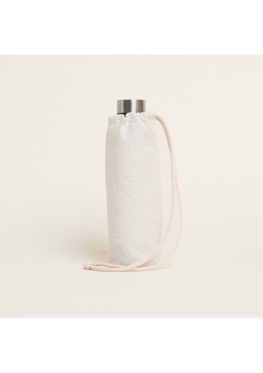 Beauty Home ΘΗΚΗ ΓΙΑ ΜΠΟΥΚΑΛΙ ΜΕ ΚΟΡΔΟΝΙ 22 x 12 cm ΕΚΡΟΥ ΧΡΥΣΟ LUREX