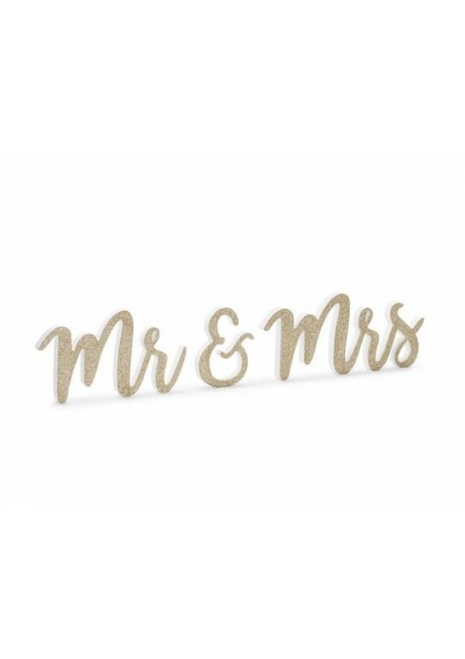 Beauty Home ΞΥΛΙΝΟ ΔΙΑΚΟΣΜΗΤΙΚΟ ΧΡΥΣΟ MR & MRS