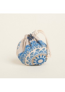 Beauty Home ΠΟΥΓΚΙ ΟΒΑΛ ΜΕ ΚΟΡΔΟΝΙ 13 x 14 cm ΜΠΛΕ ΜΑΝΤΑΛΑ