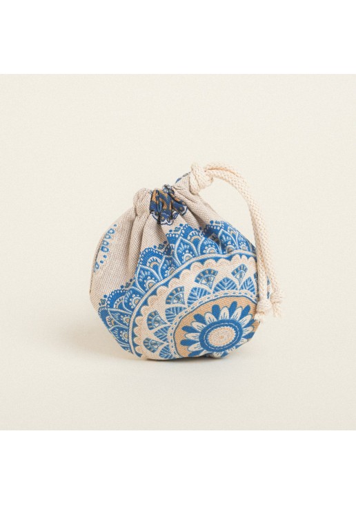 Beauty Home ΠΟΥΓΚΙ ΟΒΑΛ ΜΕ ΚΟΡΔΟΝΙ 13 x 14 cm ΜΠΛΕ ΜΑΝΤΑΛΑ