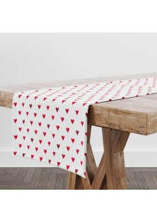 Beauty Home ΡΑΝΝΕΡ ΛΕΥΚΟ ΜΕ ΚΑΡΔΙΕΣ