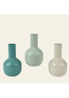 Beauty Home Βάζο Μεταλλικό 10 x 19 cm Βεραμάν