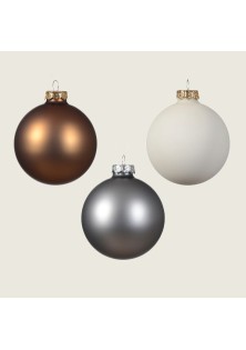 Beauty Home ΓΥΑΛΙΝΕΣ ΜΠΑΛΕΣ 3 ΧΡΩΜΑΤΑ 8 cm ΣΕΤ 16 ΤΜΧ