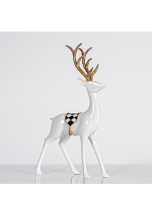 Beauty Home ΤΑΡΑΝΔΟΣ ΛΕΥΚΟΣ, ΜΕ ΧΡΥΣΑ ΚΕΡΑΤΑ, 33cm