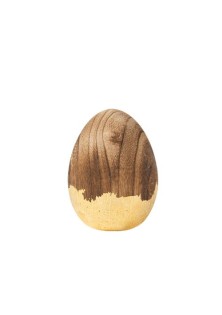 Beauty Home Διακοσμητικό Ξύλινο Αυγό 6,9 x 5,1 CM