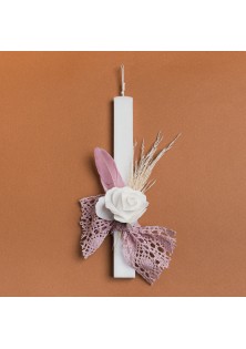 Beauty Home ΛΑΜΠΑΔΑ 33cm ΤΡΙΝΤΑΦΥΛΛΟ ΜΕ ΦΤΕΡΑ ΣΑΠΙΟ ΜΗΛΟ ΣΕ ΣΥΣΚΕΥΑΣΙΑ ΔΩΡΟΥ