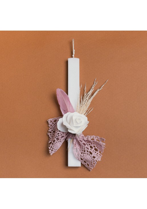 Beauty Home ΛΑΜΠΑΔΑ 33cm ΤΡΙΝΤΑΦΥΛΛΟ ΜΕ ΦΤΕΡΑ ΣΑΠΙΟ ΜΗΛΟ ΣΕ ΣΥΣΚΕΥΑΣΙΑ ΔΩΡΟΥ