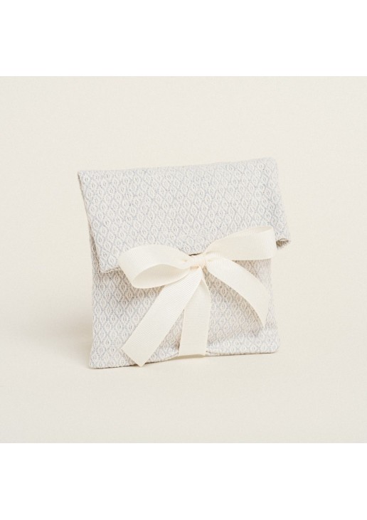 Beauty Home ΠΟΥΓΚΙ ΜΕ ΚΟΡΔΕΛΑ 12 x 17 cm ΚΕΝΤΗΜΑ ΡΟΜΒΟΣ ΓΚΡΙ