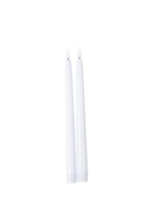 Beauty Home 2 Κεριά LED Λευκά 27,5 x 2 CM – 2 Μπαταρίες AA δεν περιλαμβάνονται