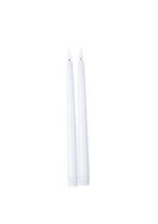 Beauty Home 2 Κεριά LED Λευκά 27,5 x 2 CM – 2 Μπαταρίες AA δεν περιλαμβάνονται