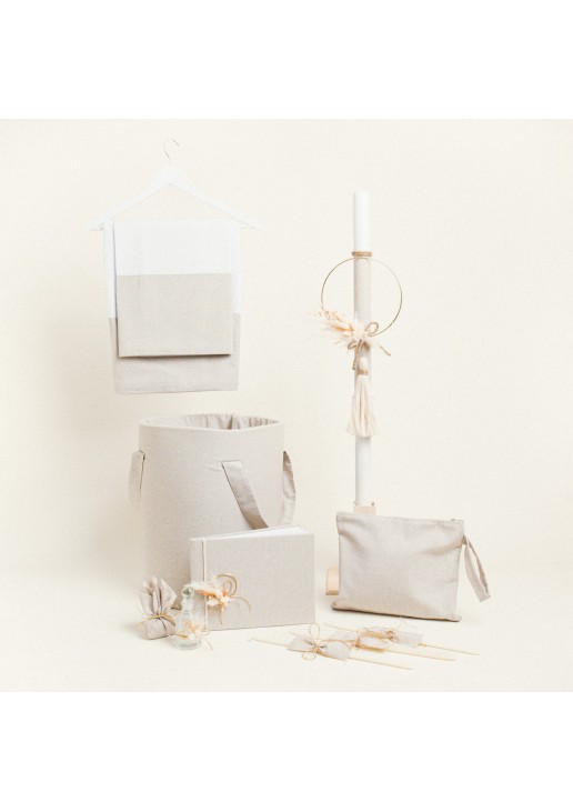 Beauty Home ΣΕΤ ΒΑΠΤΙΣΗΣ ΜΠΕΖ ΧΡΥΣΟ LUREX