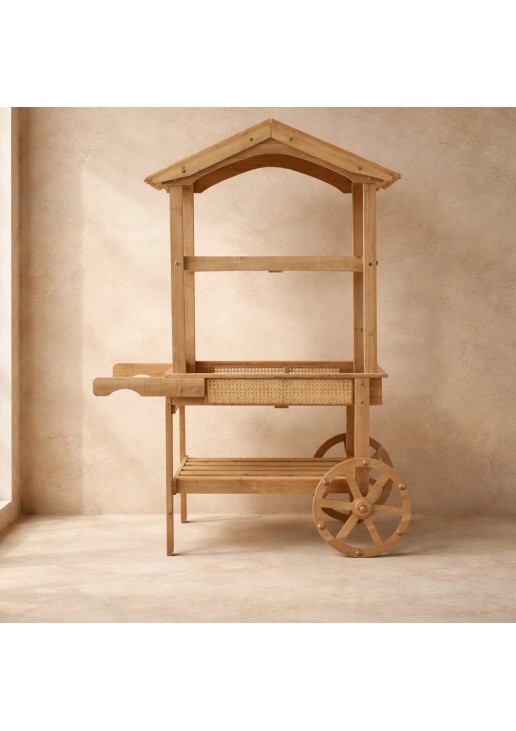 Beauty Home Ξύλiνη Καρότσα Alfonse 148 x 108 x 46 CM