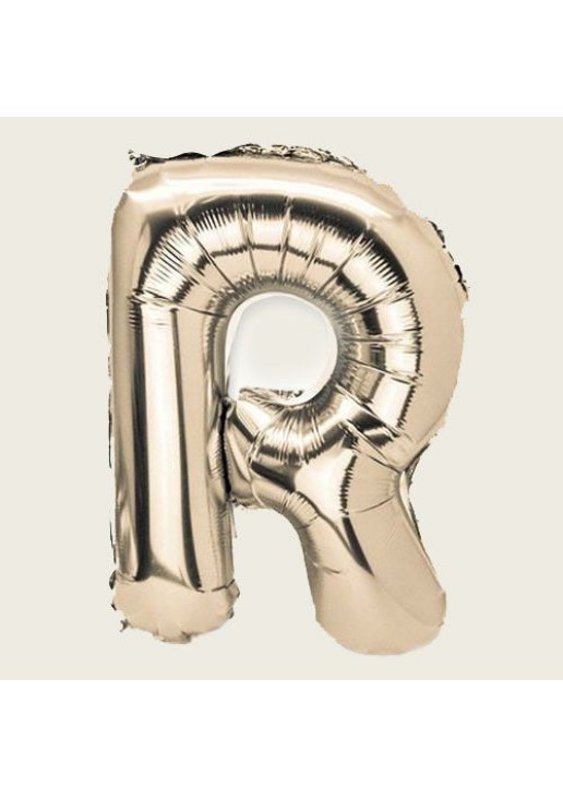 Beauty Home ΜΠΑΛΟΝΙ ΓΡΑΜΜΑ “R” 36cm ΧΡΥΣΟ