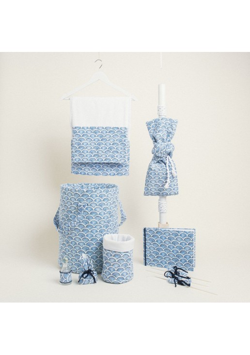 Beauty Home ΣΕΤ ΒΑΠΤΙΣΗΣ ΜΠΛΕ ΚΥΜΑΤΑ