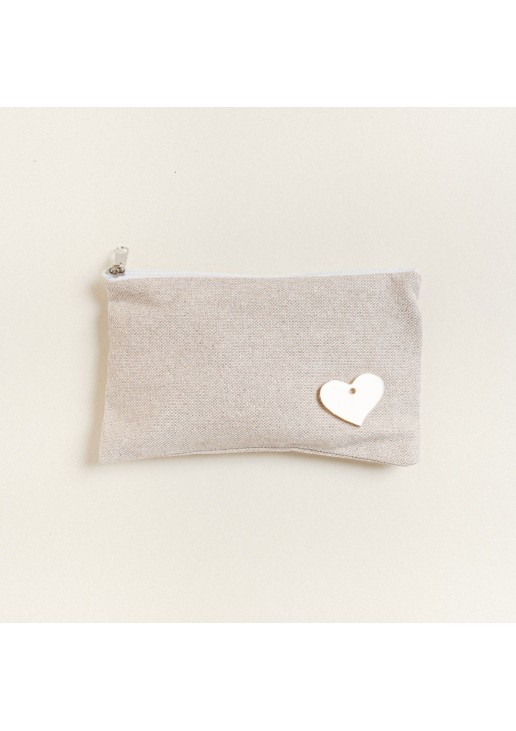 Beauty Home ΠΟΡΤΟΦΟΛΑΚΙ 9 x 16 cm ΜΠΕΖ ΧΡΥΣΟ LUREX