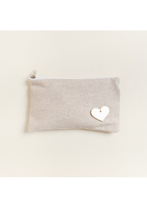 Beauty Home ΠΟΡΤΟΦΟΛΑΚΙ 9 x 16 cm ΜΠΕΖ ΧΡΥΣΟ LUREX