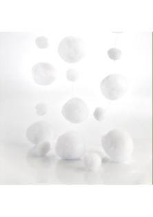 Beauty Home ΓΙΡΛΑΝΤΑ ΜΕ ΛΕΥΚΑ ΠΟΝ ΠΟΝ 180 CM