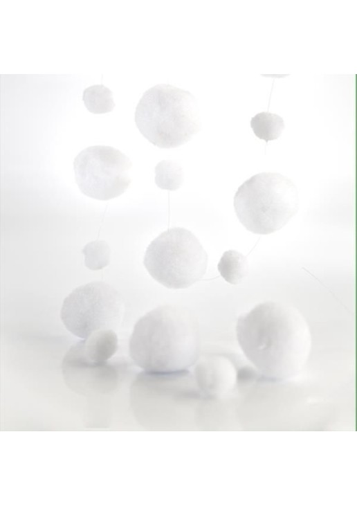 Beauty Home ΓΙΡΛΑΝΤΑ ΜΕ ΛΕΥΚΑ ΠΟΝ ΠΟΝ 180 CM