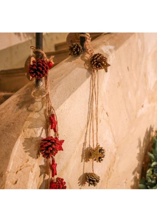 Beauty Home ΚΡΕΜΑΣΤΟ ΔΙΑΚΟΣΜΗΤΙΚΟ ΜΕ ΑΣΤΕΡΙΑ ΚΑΙ ΚΟΥΚΟΥΝΑΡΕΣ 50 CM