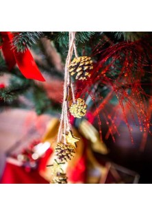 Beauty Home ΚΡΕΜΑΣΤΟ ΔΙΑΚΟΣΜΗΤΙΚΟ ΜΕ ΑΣΤΕΡΙΑ ΚΑΙ ΚΟΥΚΟΥΝΑΡΕΣ 50 CM