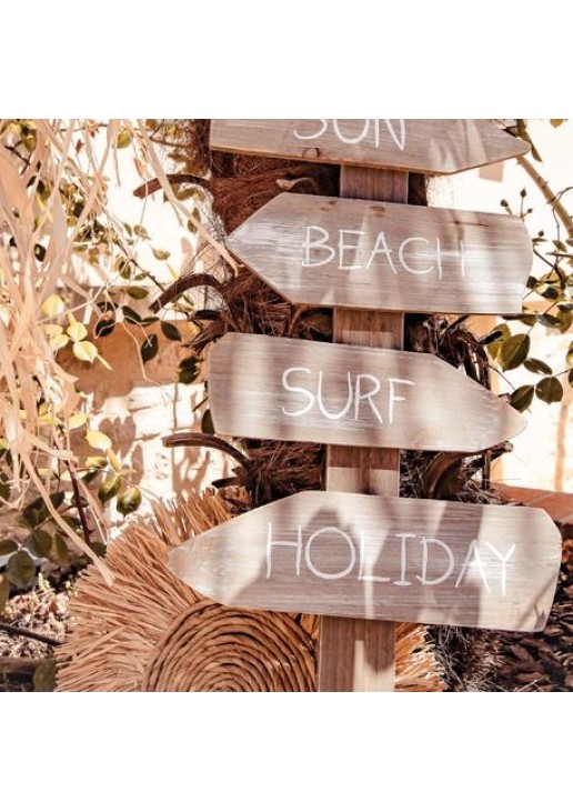 Beauty Home ΞΥΛΙΝΗ ΤΑΜΠΕΛΑ SUMMER VIBES 1.10 M X30 CM