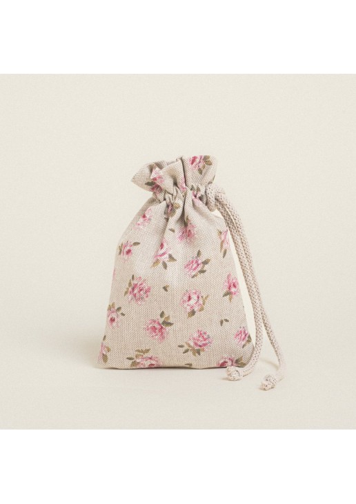 Beauty Home ΠΟΥΓΚΙ ΜΕ ΚΟΡΔΟΝΙ 12 x 17 cm ΜΙΝΙ ΦΛΟΡΑΛ ΜΠΕΖ