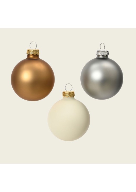 Beauty Home ΓΥΑΛΙΝΕΣ ΜΠΑΛΕΣ 3 ΧΡΩΜΑΤΑ 6 cm ΣΕΤ 20 ΤΜΧ