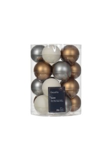 Beauty Home ΓΥΑΛΙΝΕΣ ΜΠΑΛΕΣ 3 ΧΡΩΜΑΤΑ 6 cm ΣΕΤ 20 ΤΜΧ